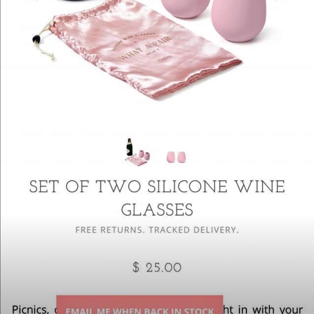 ***SOLD*** Odeme silicone wine glasses set of 2.
